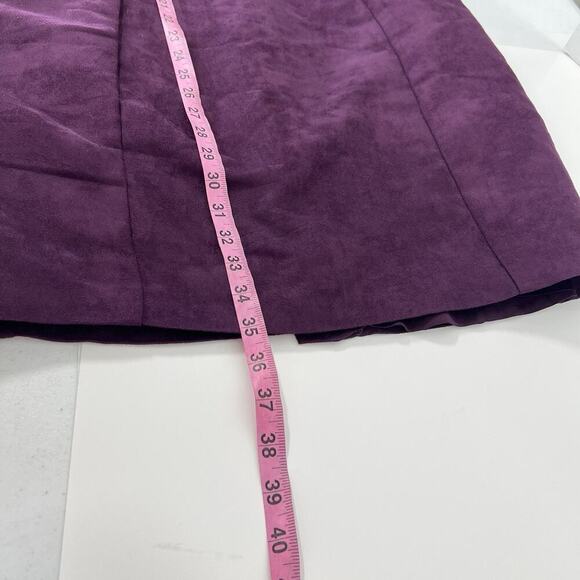 Calvin Klein Elegant Faux Suede Aubergine Princess Seam Sheath Dress size 10 - Picture 12 of 12